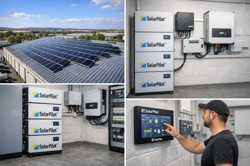 Ilustrační vizualizace systému SolarPilot